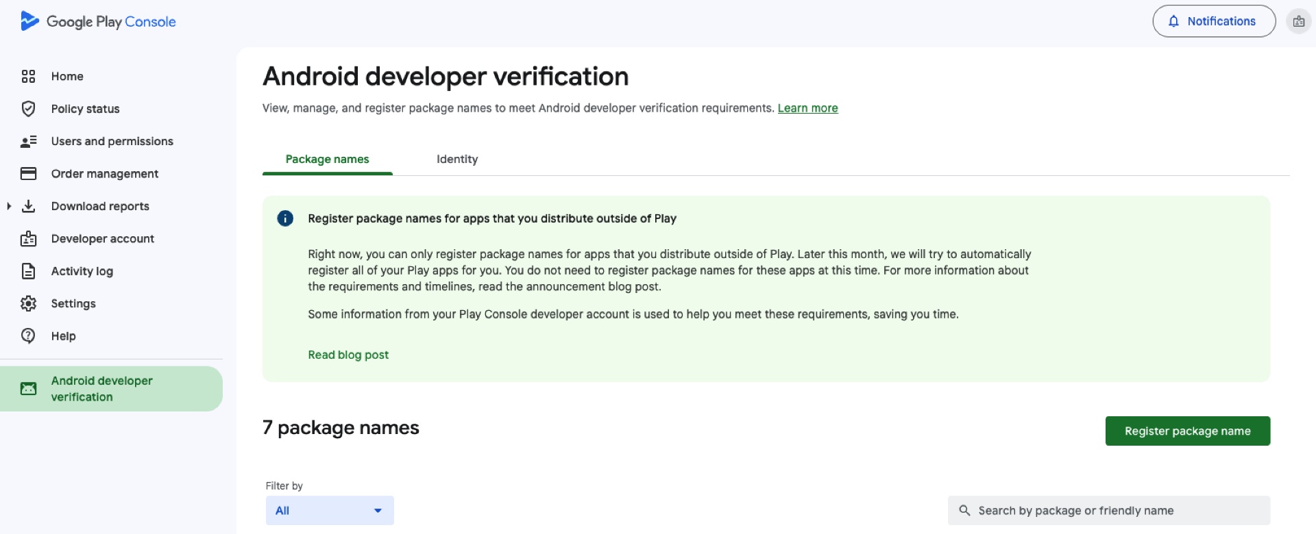 android developer verification